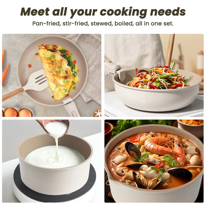 22 pieces, non-stick, induction, dishwasher