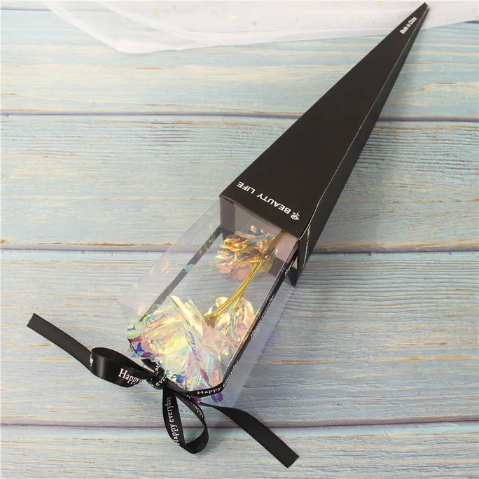 Galaxy Rose Eternal 24K Gold Flower Foil Plastic