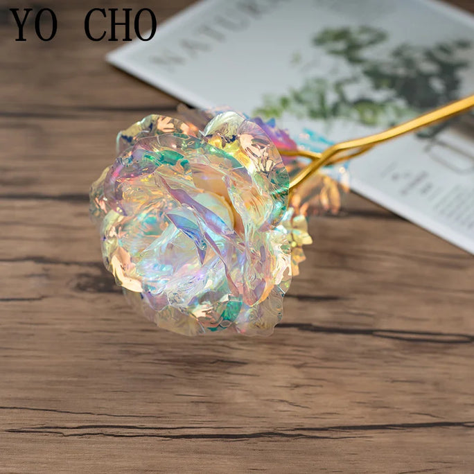 Galaxy Rose Eternal 24K Gold Flower Foil Plastic