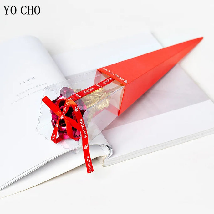 Galaxy Rose Eternal 24K Gold Flower Foil Plastic