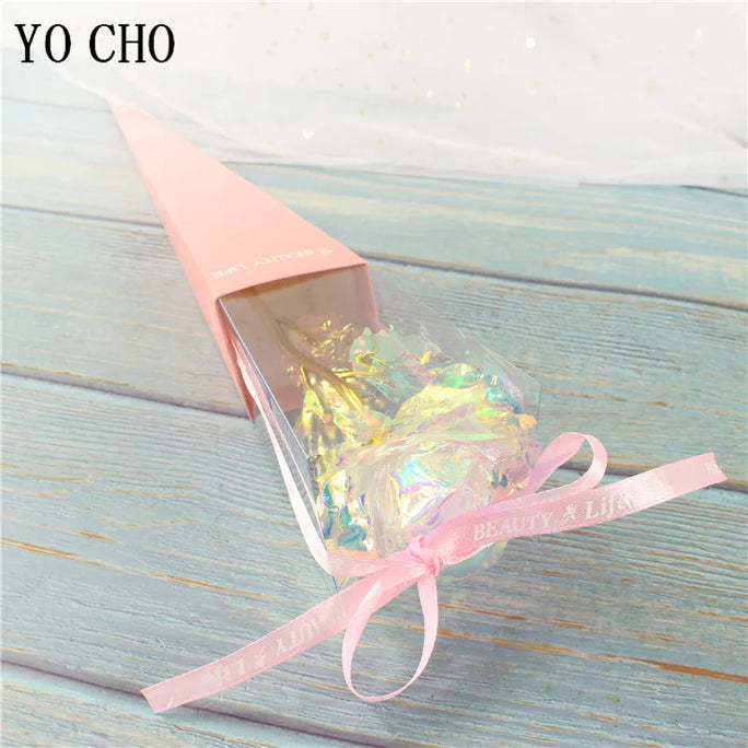 Galaxy Rose Eternal 24K Gold Flower Foil Plastic