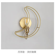 Nordic Pentagram Moon Wall Lamps Children's