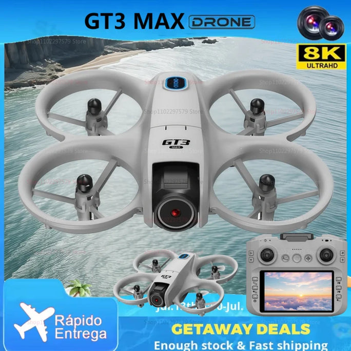 NEW GT3 MAX Drone 8K HD Camera 360°stunt Dual Lens GPS 5G WiFi