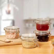 4oz Small Airtight Glass Jars Food Storage Jar Round - Mini Storage