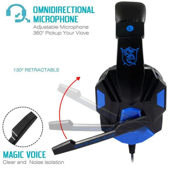 Wired Headphones Gaming Headset for PS4 PS5 Xbox