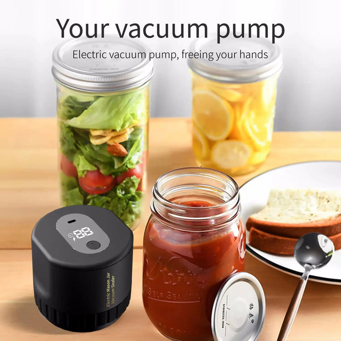 Electric Mason Jar Vacuum Sealer Kit Cordless Automatic