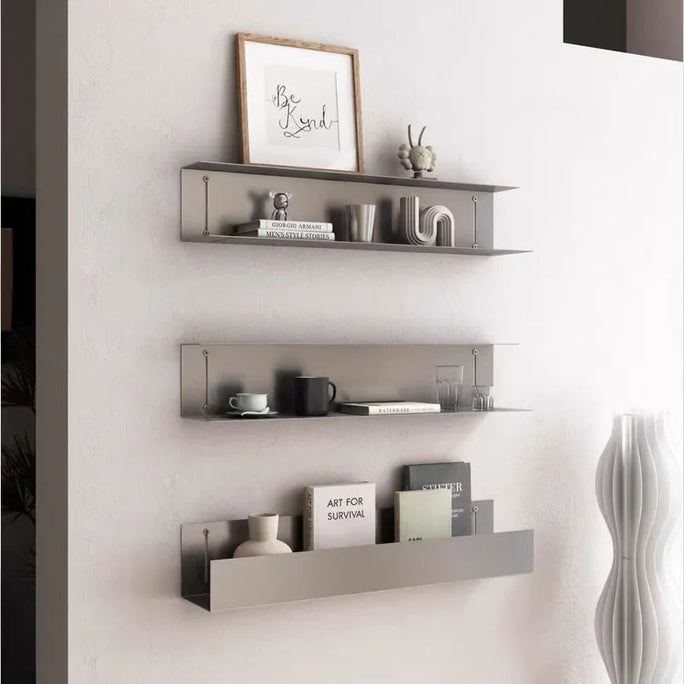 Stainless Steel Shelves Wall Storage Holders 2-layer