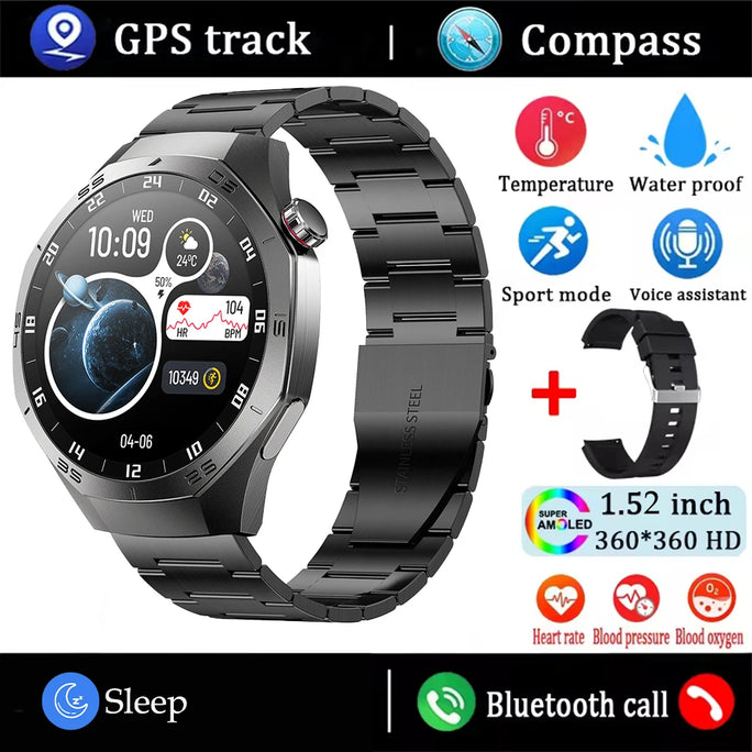 2025 New For Huawei GT5 Pro Smart Watch Men AMOLED Screen GPS