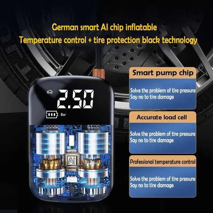 150PSI Wired/Wireless Car Air Compressor Electric Tire Inflator