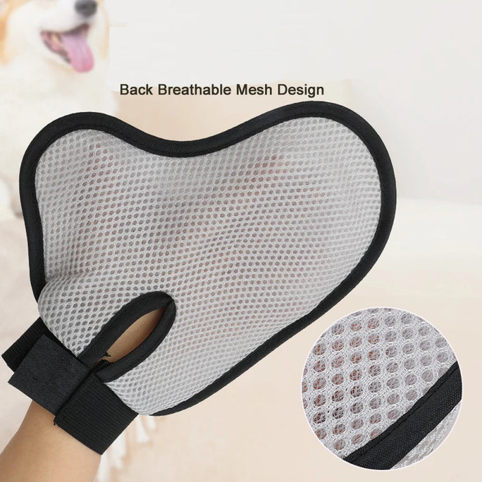 Pet Grooming Glove Brush for Cats Dogs Bath Massage