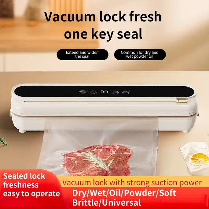 Electric Vacuum Sealer Household Built-in Cutter Kitchen Food Storage