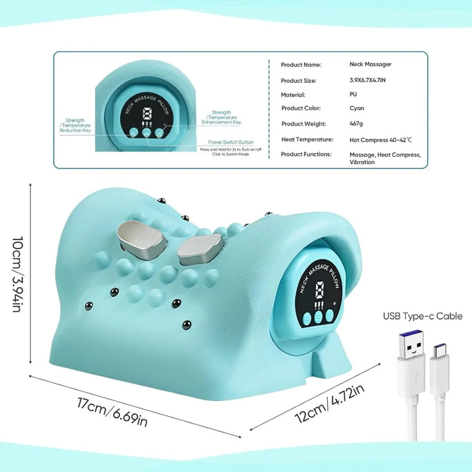 Electric Neck Massager Heated Cervical Massager