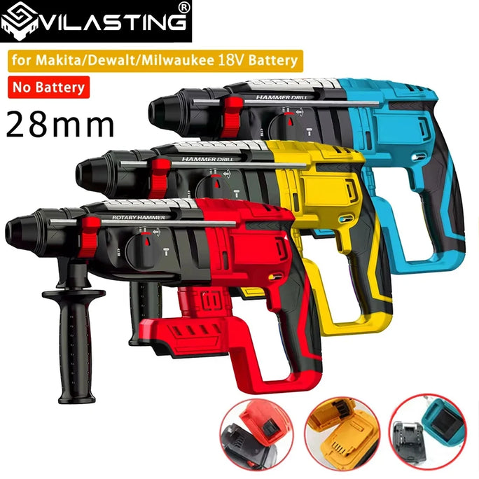 Brushless 28MM Electric Hammer Drill Multifunctional Rotary