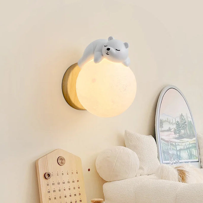 Modern LED Wall Lamp Creative Moon Light