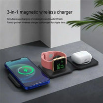 15W 3 in 1 foldable Wireless Charger Pad Stand