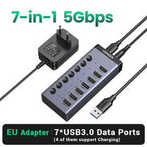 UGREEN USB HUB 7 Ports USB3.0 Splitter 5Gbps with Individual