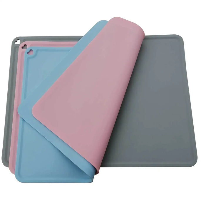 Silicone Pet Food Mat, Waterproof Non - slip Pet Mat