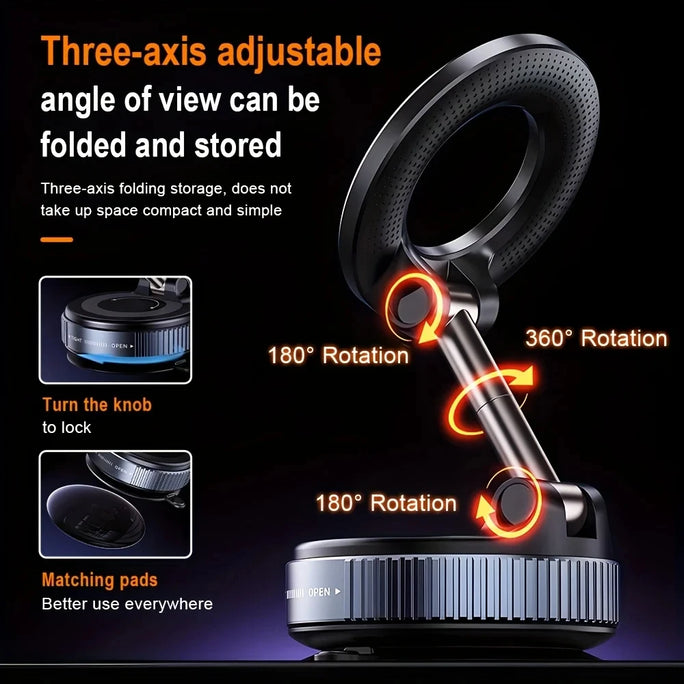 K007 Strong Magnetic Car Phone Holder Foldable Design 360°