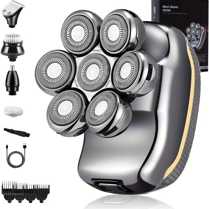 Men's Electric Head Shaver Razor Rechargeable