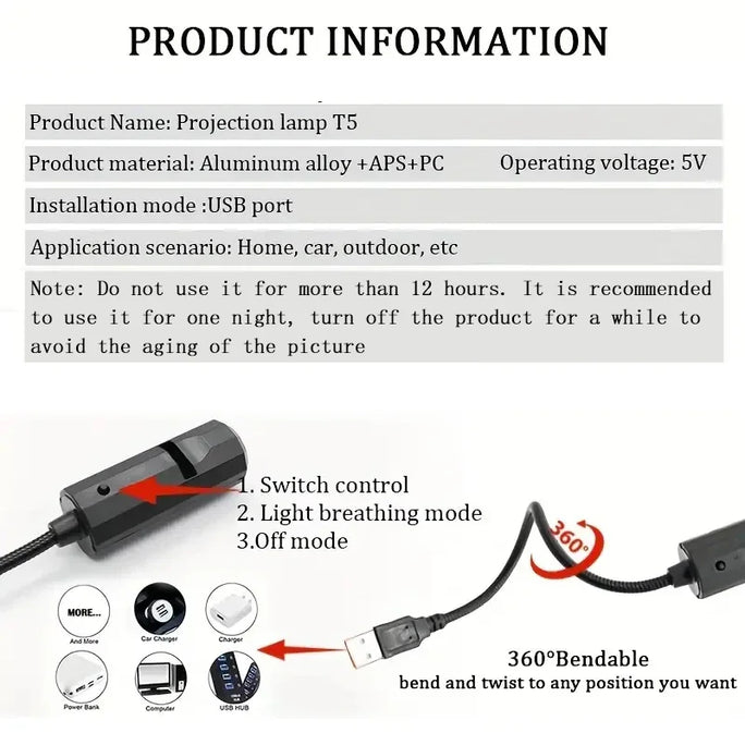 1 Projector Light Moon lamp, LED lamp, blue planet,1