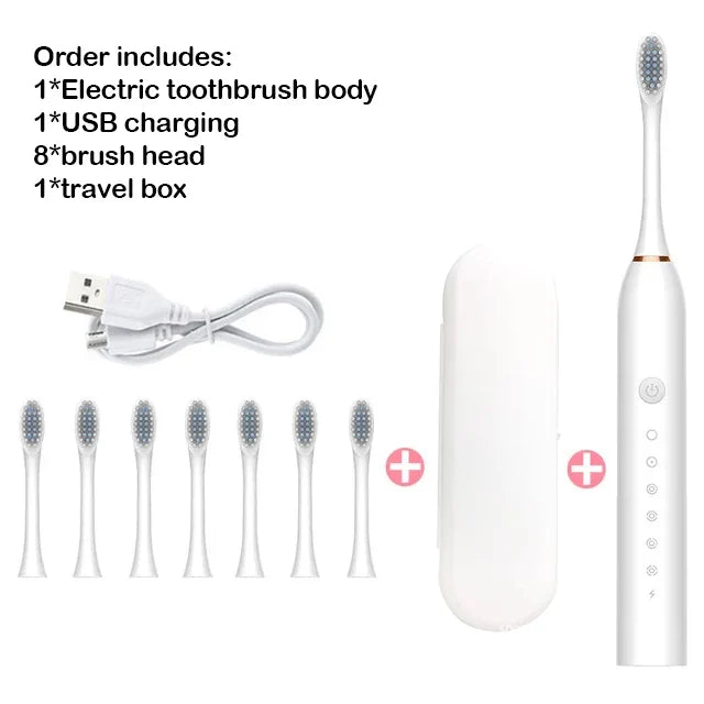 Sonic Electric Toothbrush Adult Smart Timing Tooth