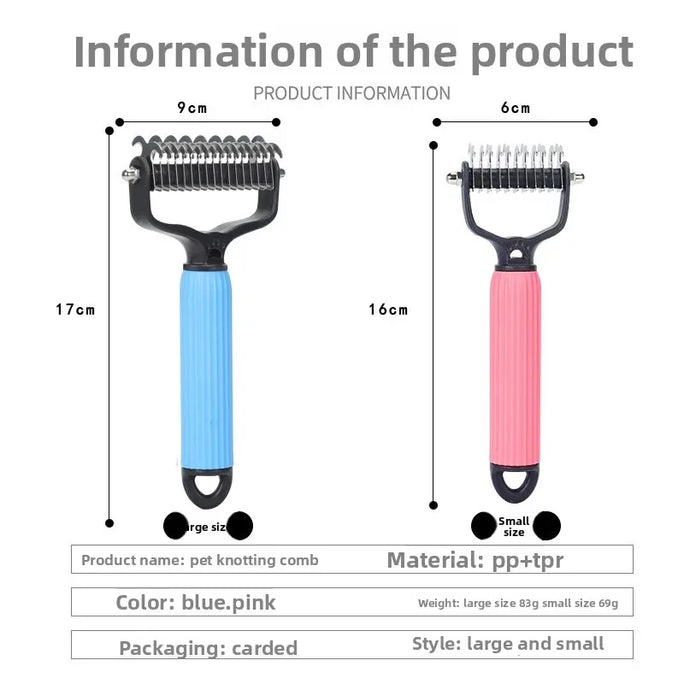 Pet Deshedding Brush Cat Comb Self Cleaning Hair