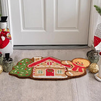 Gingerbread Kitchen Rugs Christmas Doormat Floor Mat