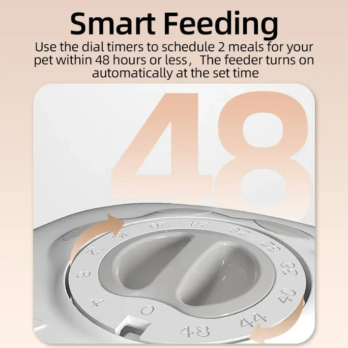 2 Meals Automatic Pet Feeder Smart Cat Food