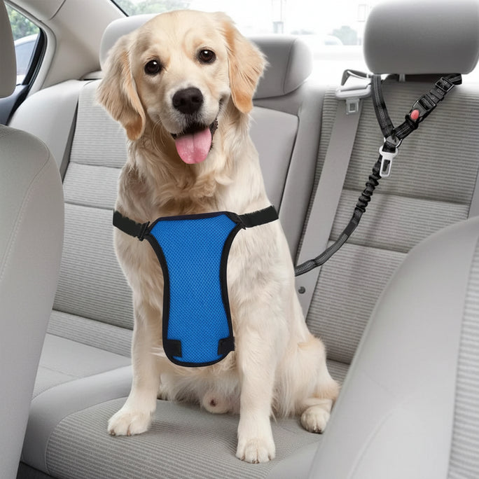 2 in1 Dog Car Harness Leash Adjustable Pet Seat Belt