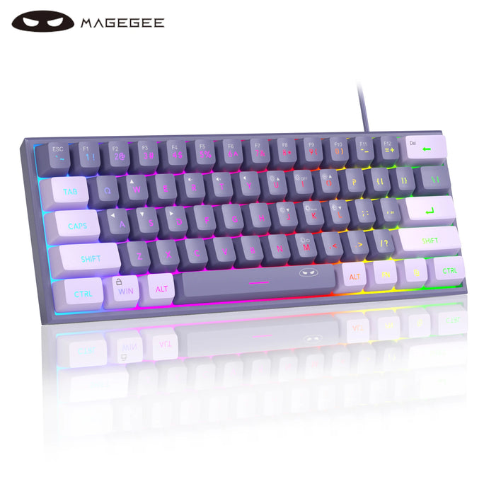 MageGee Mini 60% Gaming Keyboard, RGB Backlit 61 Key