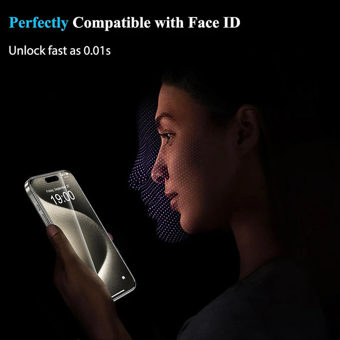 4Pcs Tempered Glass For iPhone 16 15 14 13 12 11 Pro Max Screen