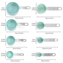 4PCS/8PCS plastic measuring cup Spoon Set Stainless Steel handle
