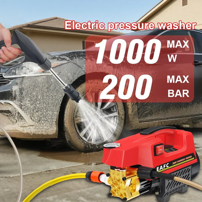 1000W 200Bar Electric Pressure Car Washer Multifuntional Portable High