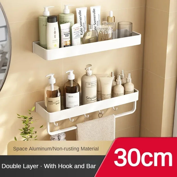 Bathroom Accessory Shelf Cream Kitchen Organizer
