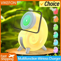 VIKEFON Magnetic Wireless Charger Base LED Night Light