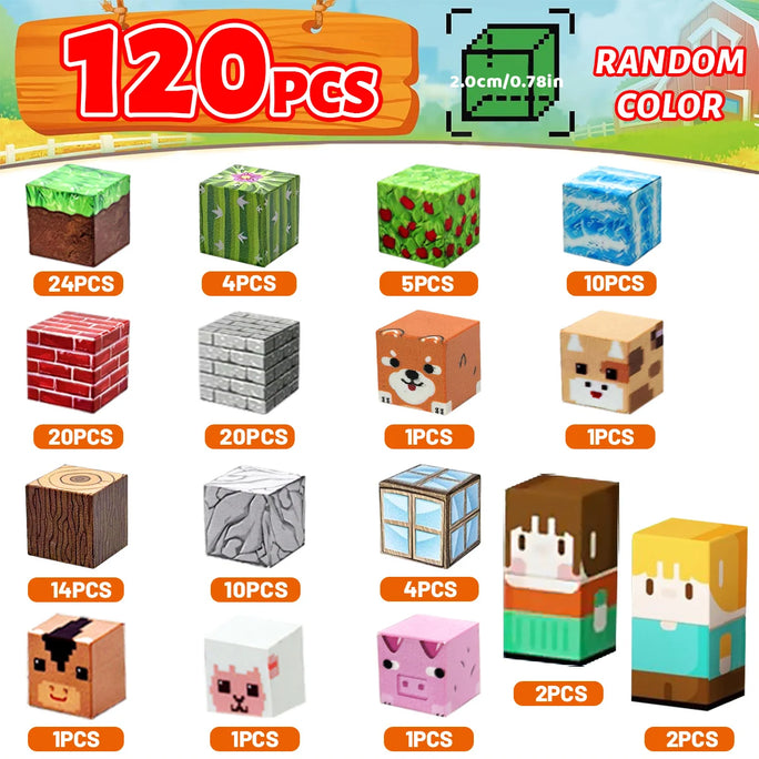 Magnetic Building Blocks Mine World Magnet Cube