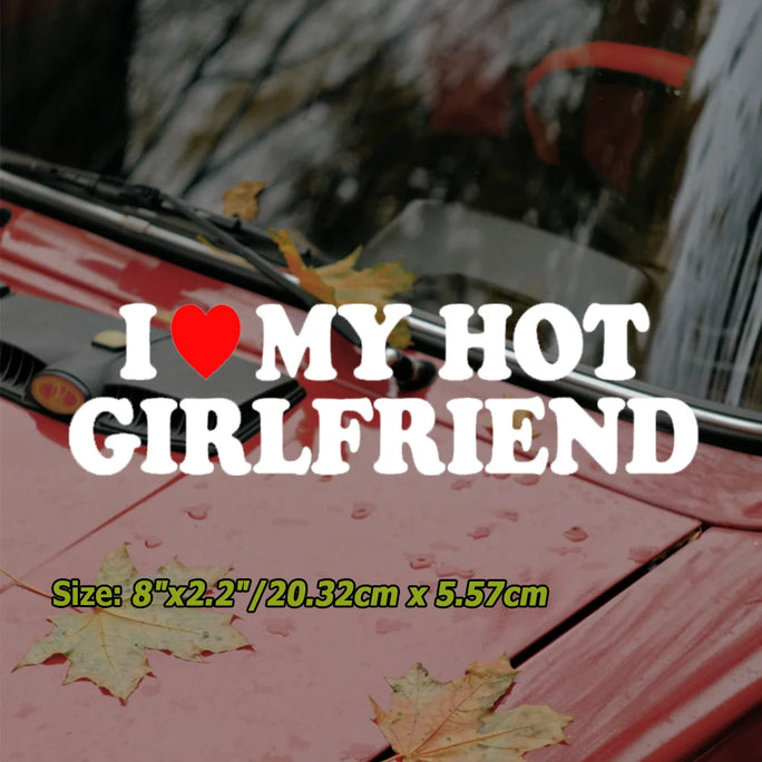 1Piece I Love My Hot Girlfriend Heart, Woman Girl