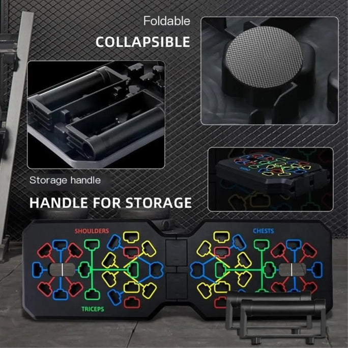 Portable Multifunctional Push-up Board Set With Handles Foldable