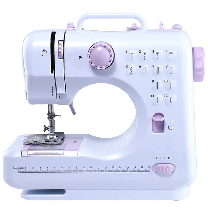 Portable Mini Electric Sewing Machine with 12 Built-in Stitches 2 Speed
