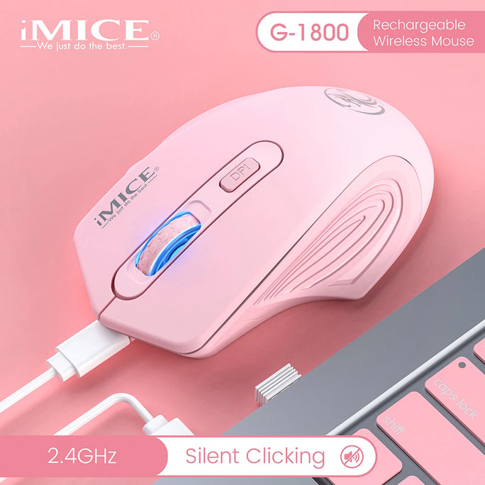 Silent Rechargeable 1600 DPI Adjustable 2.4GHz Wireless