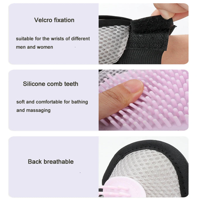 Pet Grooming Glove Brush for Cats Dogs Bath Massage