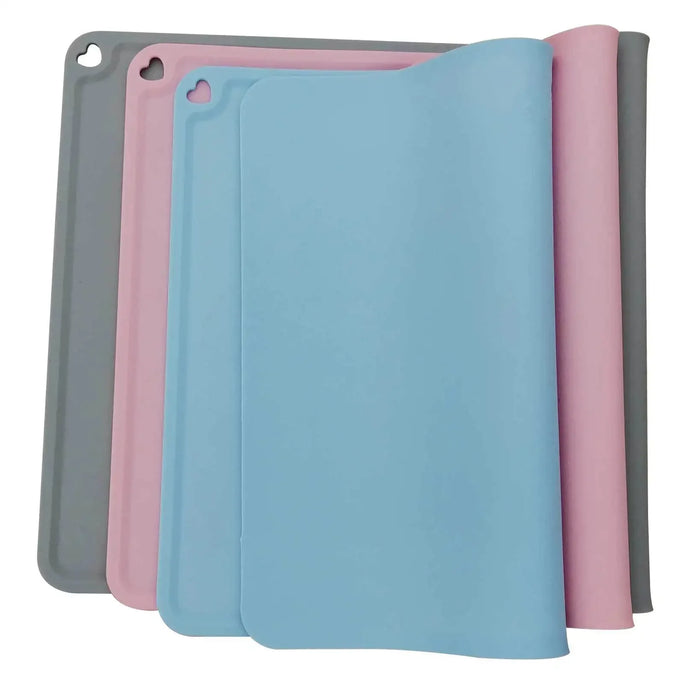 Silicone Pet Food Mat, Waterproof Non - slip Pet Mat