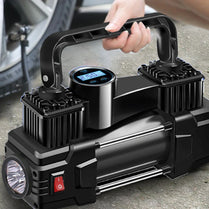 12V 150PSI Mini Air Compressor Dual Cylinder Heavy Duty Tire