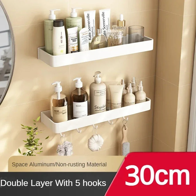 Bathroom Accessory Shelf Cream Kitchen Organizer