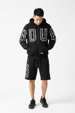 Harajuku Casual Hip-hop American Letter Embroidery Oversized