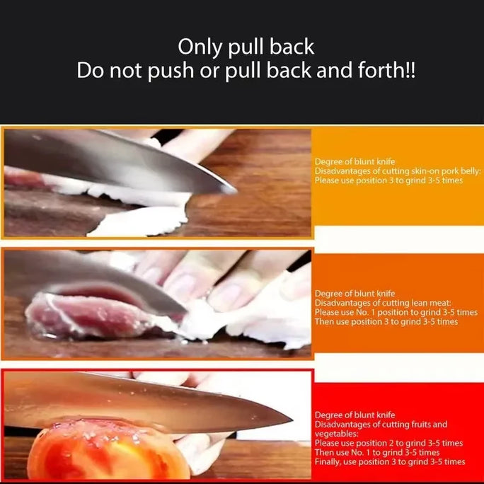 Kitchen 4 Segment Knife Sharpener Multifunctional Portable Non-slip Base