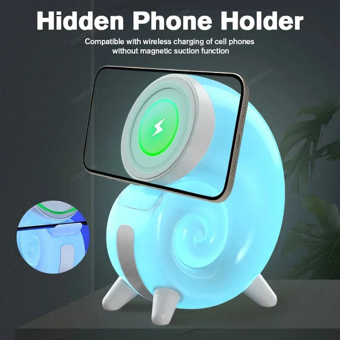 VIKEFON Magnetic Wireless Charger Base LED Night Light
