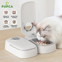 2 Meals Automatic Pet Feeder Smart Cat Food