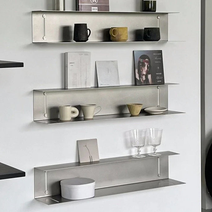 Stainless Steel Shelves Wall Storage Holders 2-layer