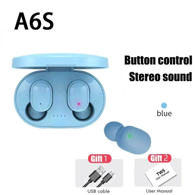 TWS A6S Wireless Bluetooth Headset Earbuds  Earphone Bluetooth